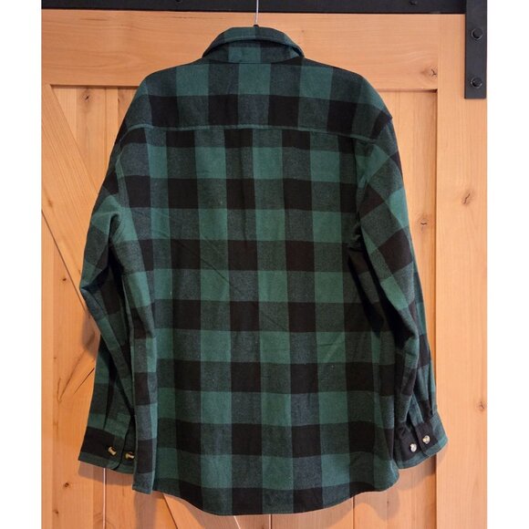 Hickory Shirt Co Pullover Mens XL Green Buffalo Plaid 1/2 Zip Flannel Outdoors - Picture 2 of 13